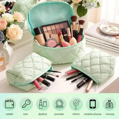 Cosmetiquera Para Maquillaje 3 Piezas Impermeable Viaje