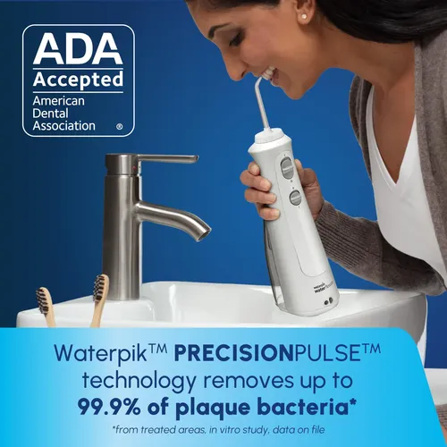 Hilo Dental Portátil Waterpik Wf-13 Recargable Blanco Blanco