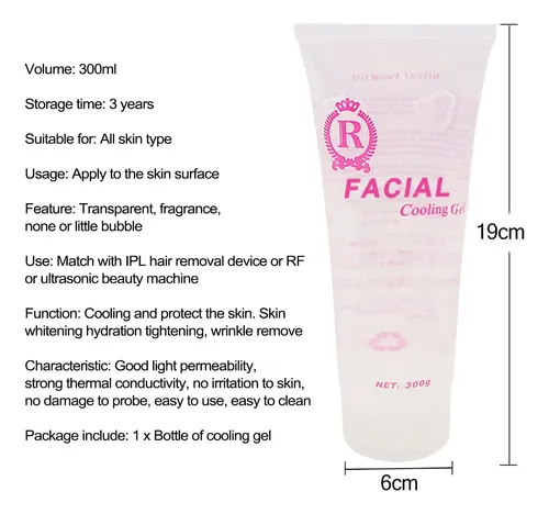 Gel De Enfriamiento Facial Para Disp. D/depilación, 300ml…