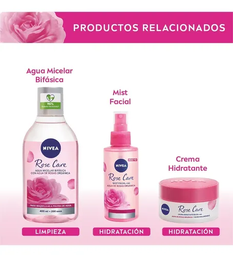 Leche Y Tónico Micelar 2 En 1 Nivea Rose Care 200 Ml