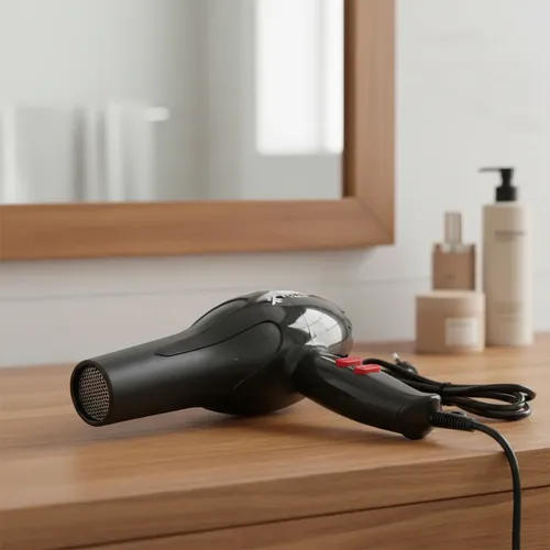 Secador De Pelo Profesional Exxtra Tech 1500W Compacto Liviano Para Viaje Temperatura Controlada Difusor Negro
