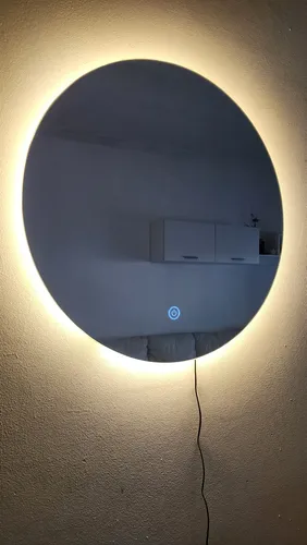 Espejo Redondo 50cm Sistema Touch Y Dimmer. Luz Led