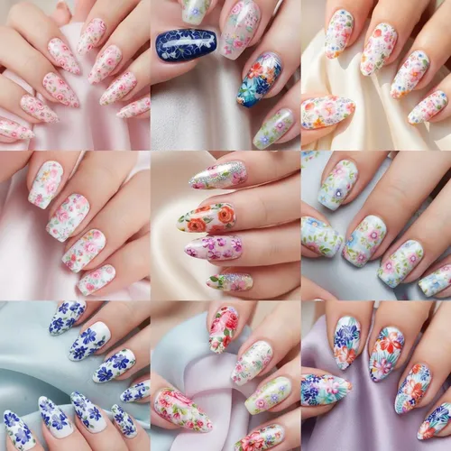 Foil Floral Para Uñas Flower01, 10 Rollos Qdsuh