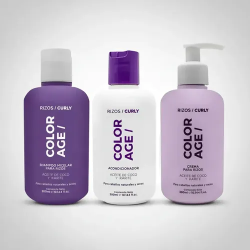 Shampoo + Acondicionador + Crema De Peinar Rizos Color Age