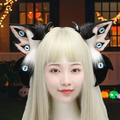 Diadema Con Orejas De Animal, Aro De Pelo Realista, Disfraz
