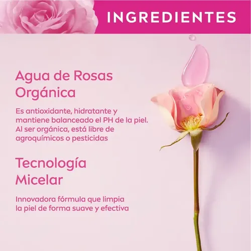Agua Micelar Bifásica Nivea Rose Care 400 Ml