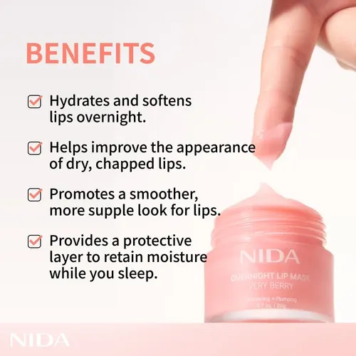Máscara Labial Noche Nida Very Berry 2uds