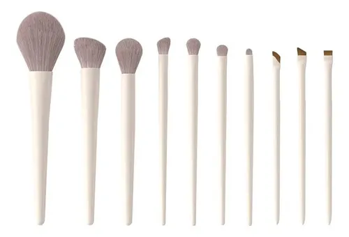 Set De 12 Brochas De Maquillaje En Polvo, Rubor Y Sombra De