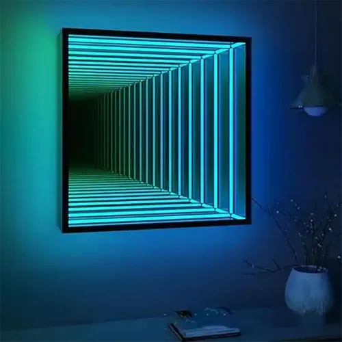 Luz Led Espejo Infinito 3d Control Remoto 30cm