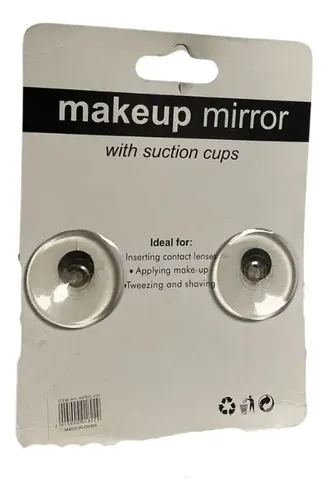 Espejo De Maquillaje Con Aumento 3x Y Ventosas Negro