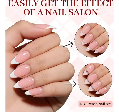 Bellelfin Uñas Francesas En Gel, 240 Pzas, Tamaño