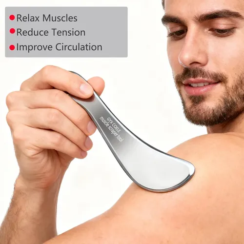 Herramienta Gua Sha Acero Inoxidable Masaje Y Terapia