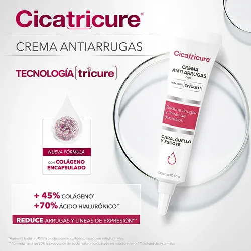 Cicatricure Crema Facial Antiedad Con Colágeno 50 G