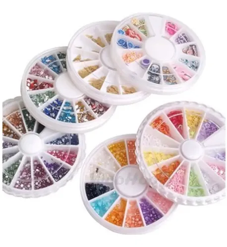 Kit Deco 15 Pinceles Decoración D Uñas Pegamento Stickers 3d