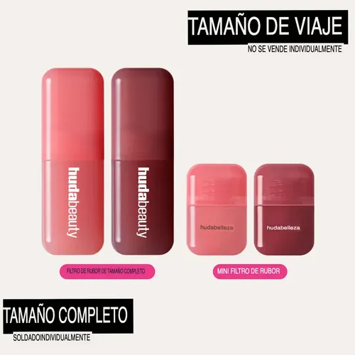 Huda Beauty- Baby Blush Duo. Rose & Berry Tono Del Maquillaje Rose-berry