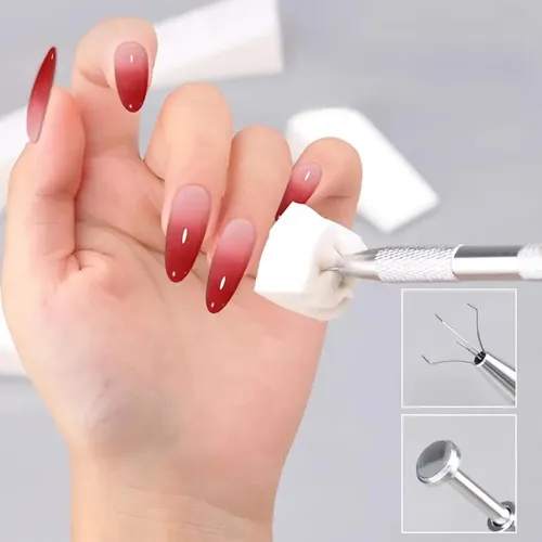 Esponja De Uñas De 4 Garras, Agarrador De Metal Con 100