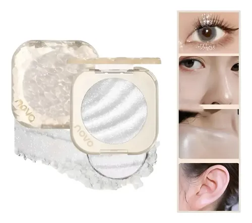 Paleta De Iluminador En Polvo Delicate Makeup Look Novo