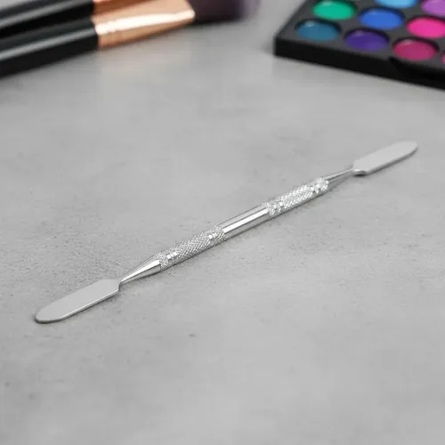 Paleta Mezcladora Y Espatula De Acero Para Maquillaje