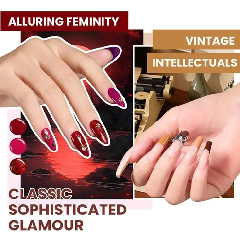 Set Esmalte Gel Uñas Beetles 100 Colores Con Base Y Top