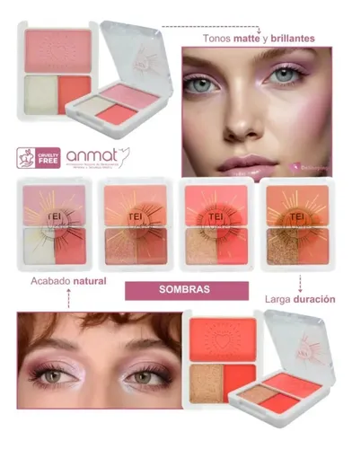 Paleta De Sombra De Ojos Tei Nude Eyeshadow 3 Tonos Calidos