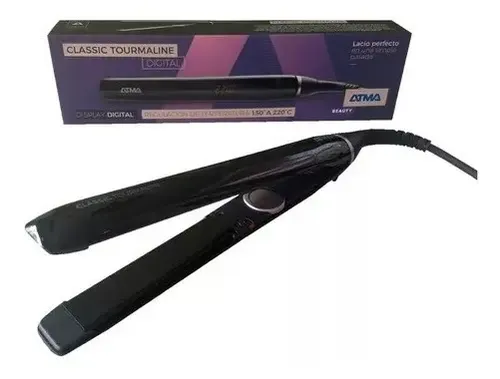 Atma Planchita De Pelo Classic Tourmaline Ceramica Digital Negro
