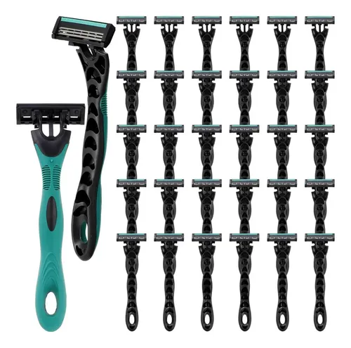 Leriton 30 Pcs Mens Razors Desechable Bulk 3 Blade Men Para