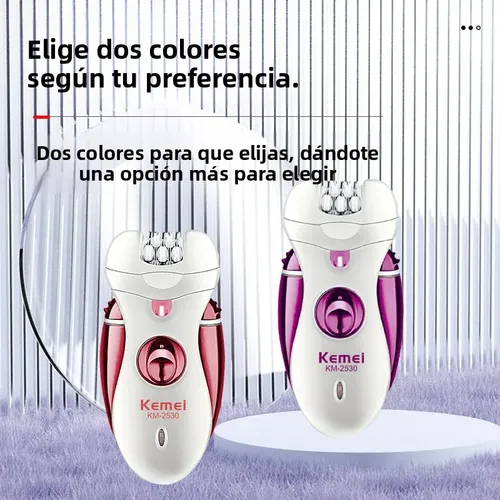 Depiladora Kemei 4 En 1 Luz Led Recargable Usb