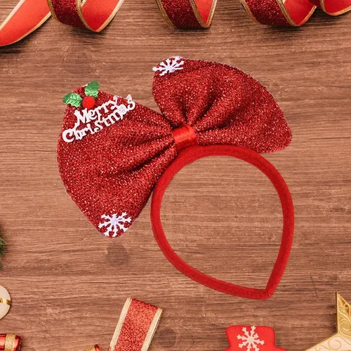 Halloween Diadema Navideña Con Lazo Rojo Para Mujer,
