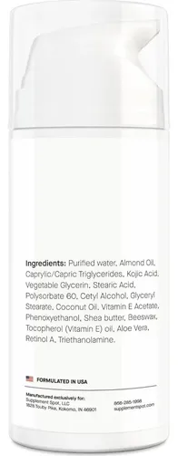 Crema Facial Ácido Kójico 4% Retinol A Vitamina E 96.39g