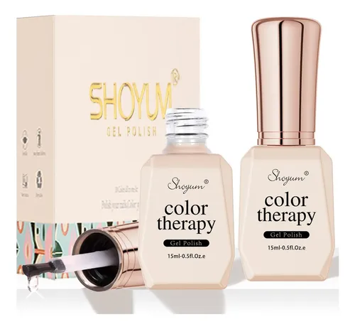 Set De Esmaltes En Gel Base Y Top Coat 15 Ml Shoyum