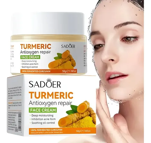 Crema Facial Curcuma Natural Despigmentante Normal A Grasa Día/noche