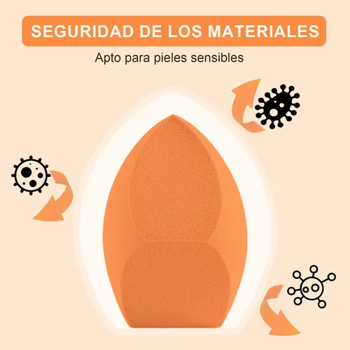 Esponja Maquillaje 2 Piezas 3 Facetas Limpieza