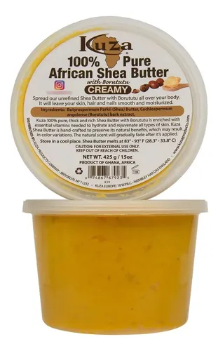 Manteca De Karité Kuza 100% Africana Con Borututu Para Piel,