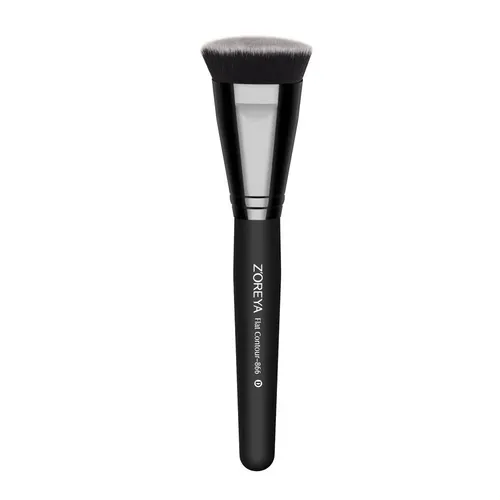 Set Brochas Maquillaje Negro Base Polvo Rubor Completo