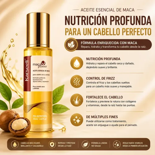 Kit Crema Karseell Maca Power Mascarilla Y Aceite Para Pelo