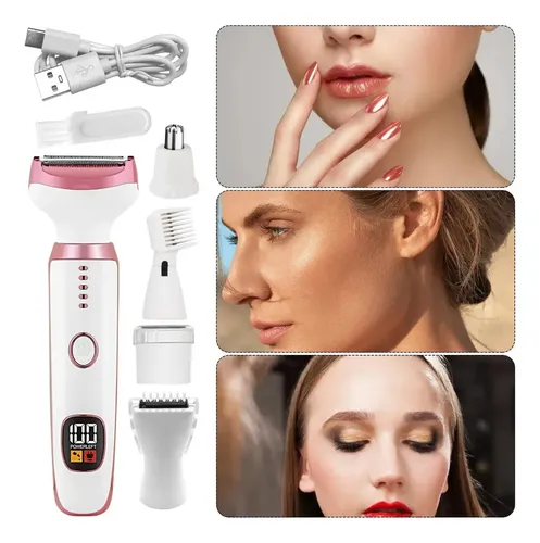 Depiladora Femenina 5 En 1 Visor Recargable Usb Cortadora