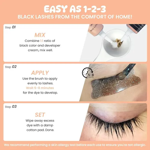 Kit De Color De Pestañas Lomansa 8 Ml Negro