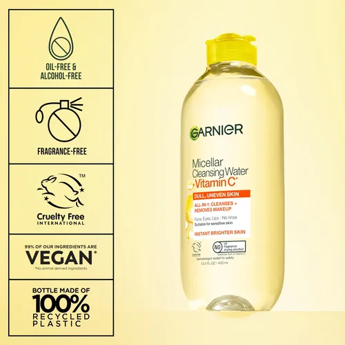 Agua Micelar Garnier Con Vitamina C, Limpiador De 400 Ml