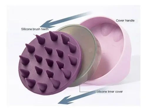 Peine De Silicona Para Masajear Cuero Cabelludo Y Cabello