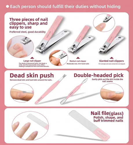 Set Manicura Pedicura 12 Piezas Estuche Valija Con Ruedas