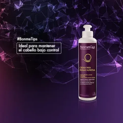 Crema De Peinar Nutritiva Cabello Bajo Control Elimina Frizz 300ml Bonmetique