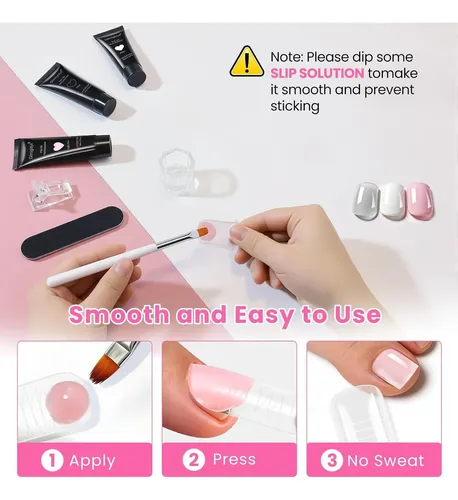 Kit Poligel Uñas Dedos De Los Pies Glimightyx 3 Colores