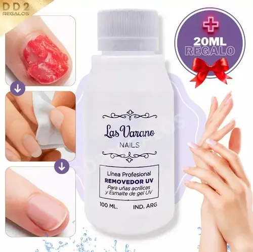 Removedor Para Uñas Semipermanentes Las Varano 100ml