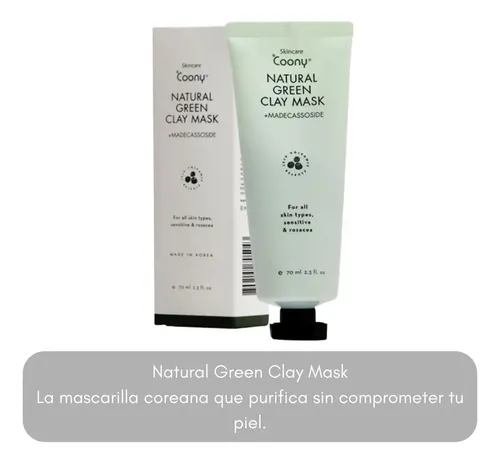 Mascara Arcilla Verde Coreana Natural Clay Rosacea Coony 70m