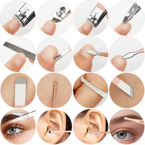 Set De Cuidado De Uñas De 16 Piezas (con Estuche Incluido)