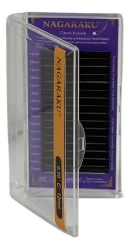 Kit Nagaraku Extensiones De Pestañas Clásicas 0.10 Curva C Largos 11 Al 15 Mm