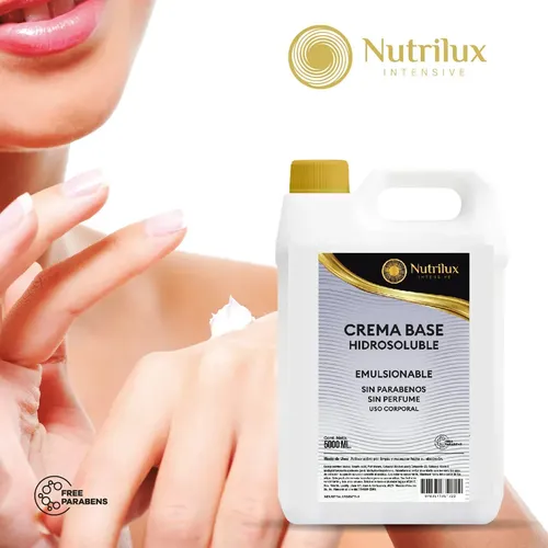 Crema Base Neutra Hidrosoluble 5 Kilos S/parabenos