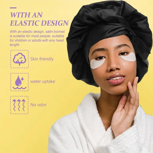 Gorro De Ducha Para Mujer Con Lazo, Gorro De Baño Elástico G