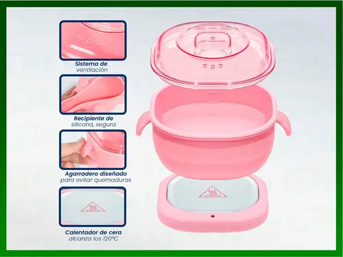 Gastromena Kit Depilación Calentador Silicona Colapsable 100 Tiras