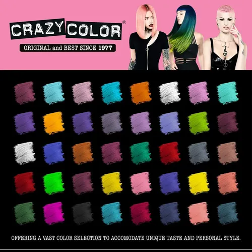 Tinte Para El Cabello Crazy Color Semipermanente Vegano Libr